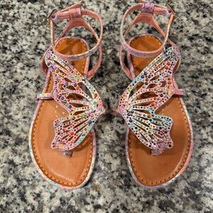 NWT girls butterfly sandals